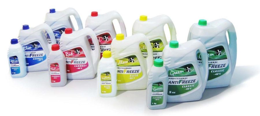 É possível misturar anticongelantes de cores diferentes